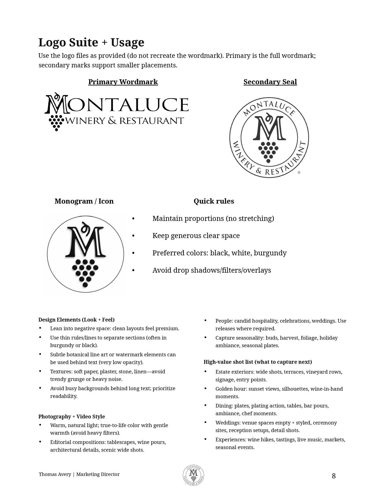 Brand guide page